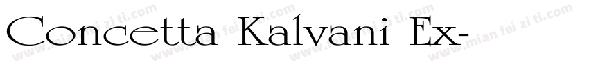 Concetta Kalvani Ex字体转换